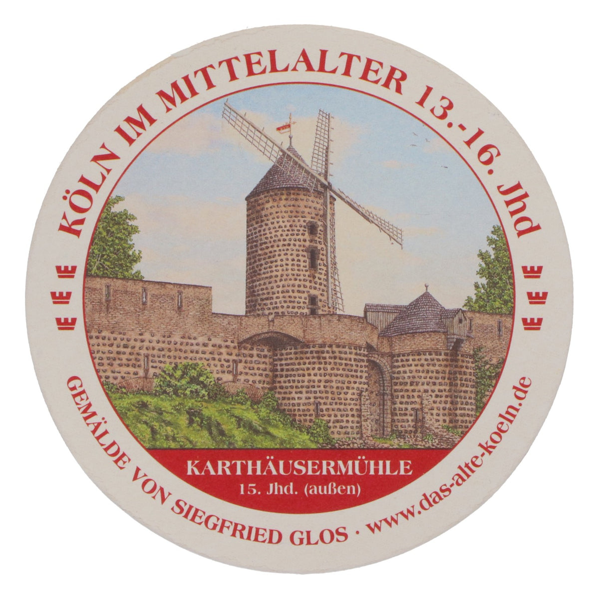 80x Reissdorf Bier Bierdeckel Untersetzer "Köln im Mittelalter" Karthäusermühle – Ansicht 4