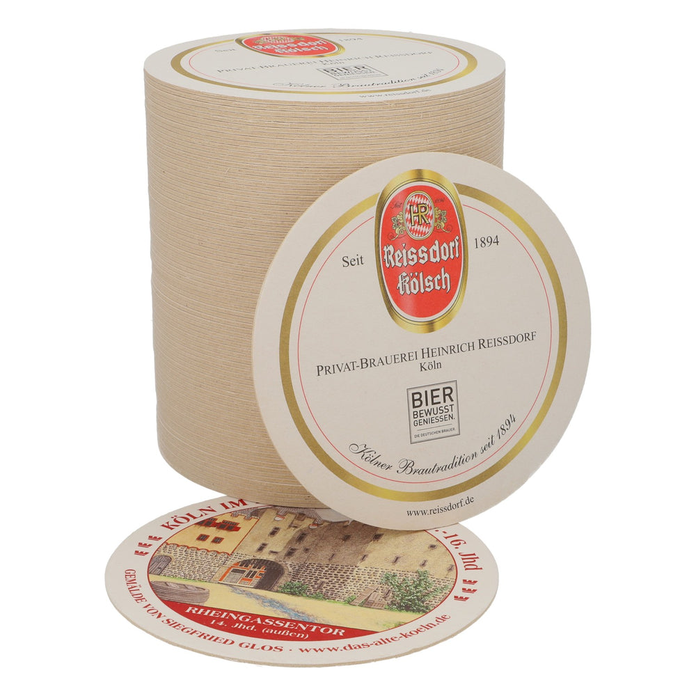 80x Reissdorf Bier Bierdeckel Untersetzer "Köln im Mittelalter" Rheingassentor