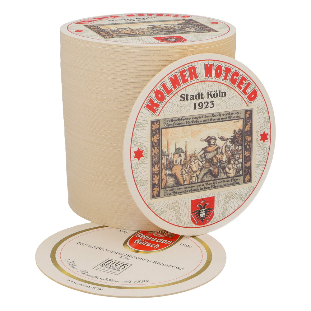 80x Reissdorf Bier Bierdeckel Untersetzer "Kölner Notgeld" "Der Backherr…"