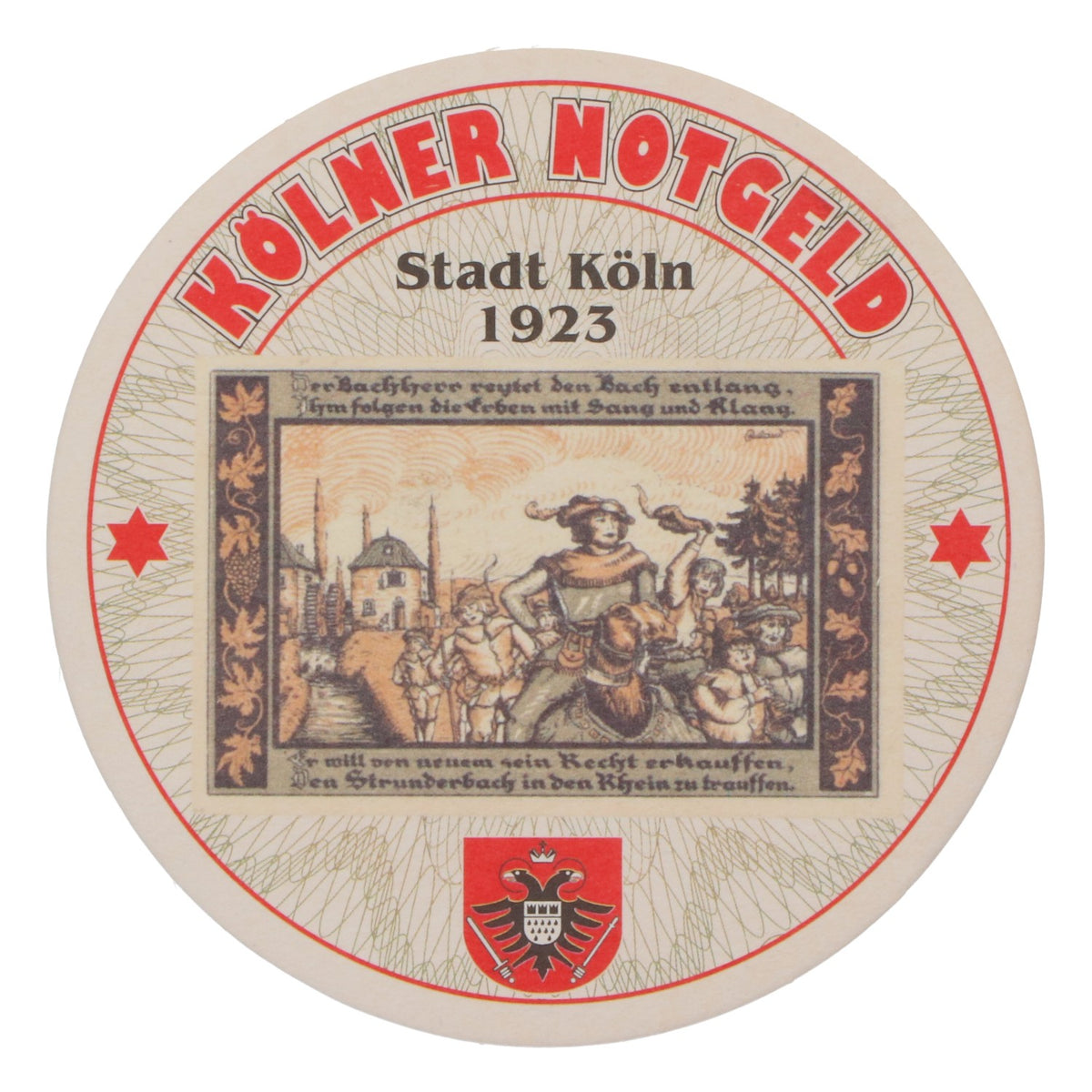 80x Reissdorf Bier Bierdeckel Untersetzer "Kölner Notgeld" "Der Backherr…" – Ansicht 2