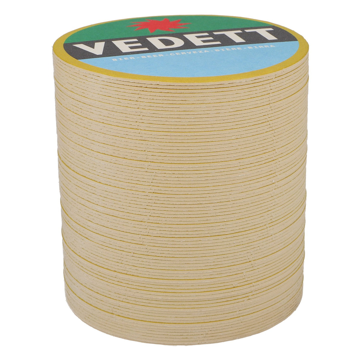 80x Vedett Bier Bierdeckel Untersetzer Glasuntersetzer Grün/ schwarz/ hell blau – Ansicht 2