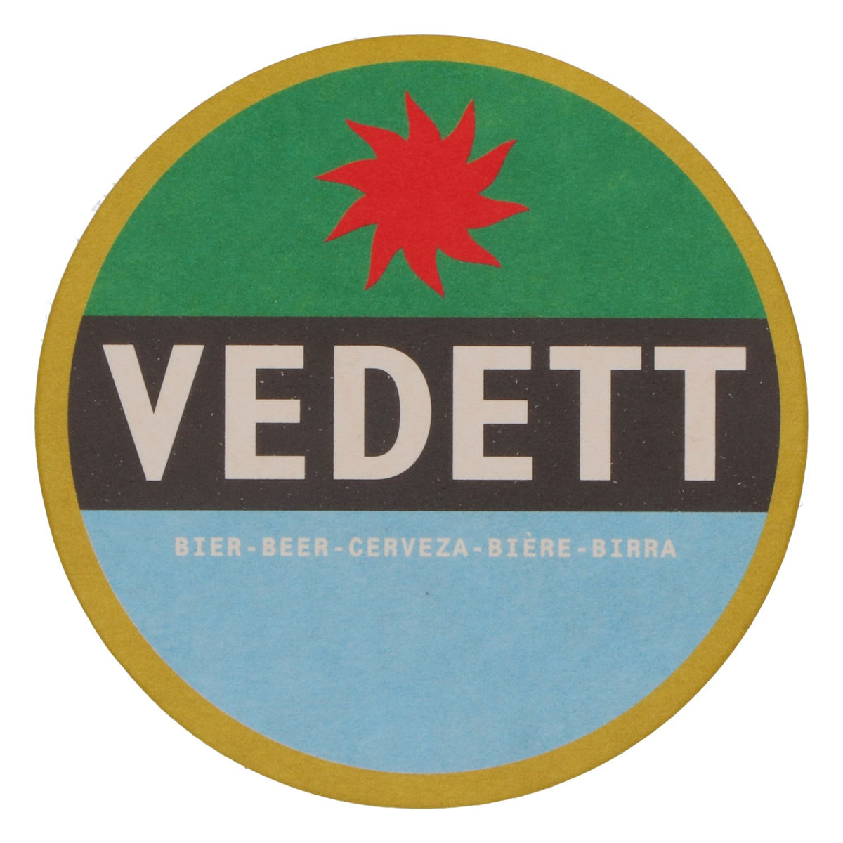80x Vedett Bier Bierdeckel Untersetzer Glasuntersetzer Grün/ schwarz/ hell blau – Ansicht 3