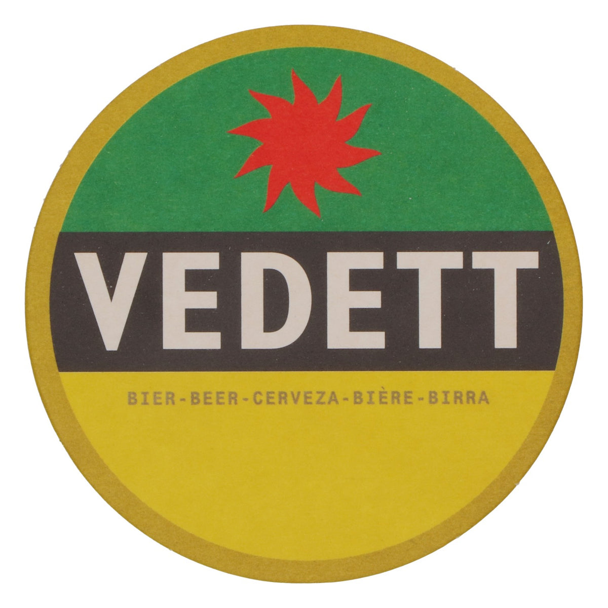 80x Vedett Bier Bierdeckel Untersetzer Glasuntersetzer Grün/ schwarz/ gelb – Ansicht 3