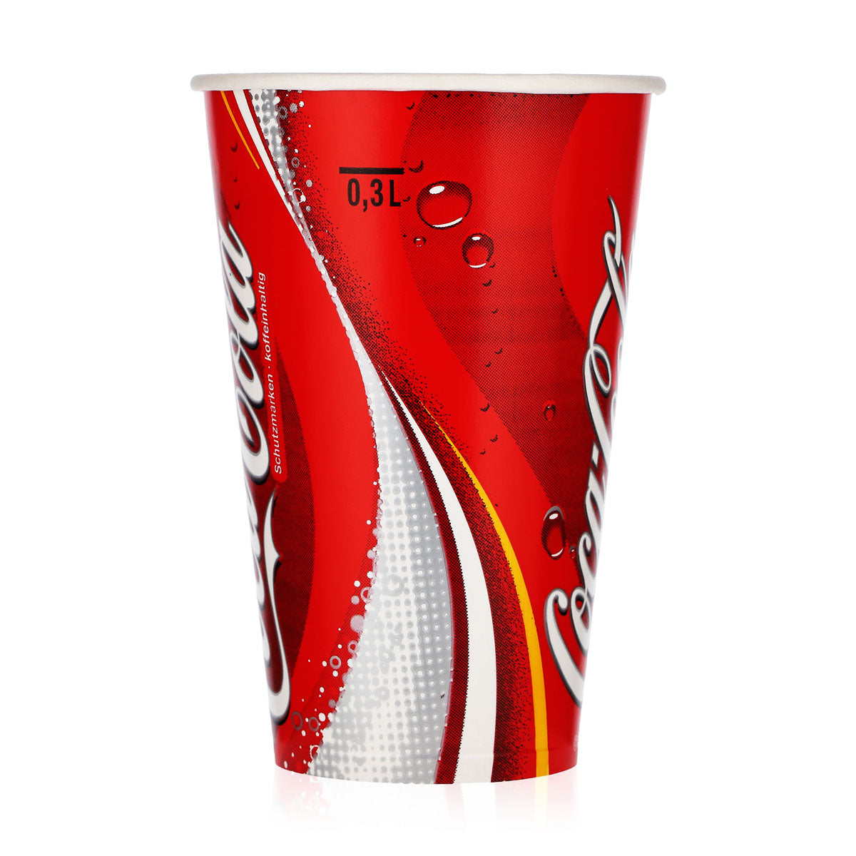 85x Coca Cola Softdrink Glas 0,3l Pappbecher Papier Einwegbecher (85er Set) – Ansicht 4