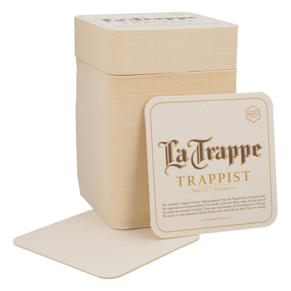 85x La Trappe Bier Bierdeckel Untersetzer Glasuntersetzer Deckel 9x9 cm