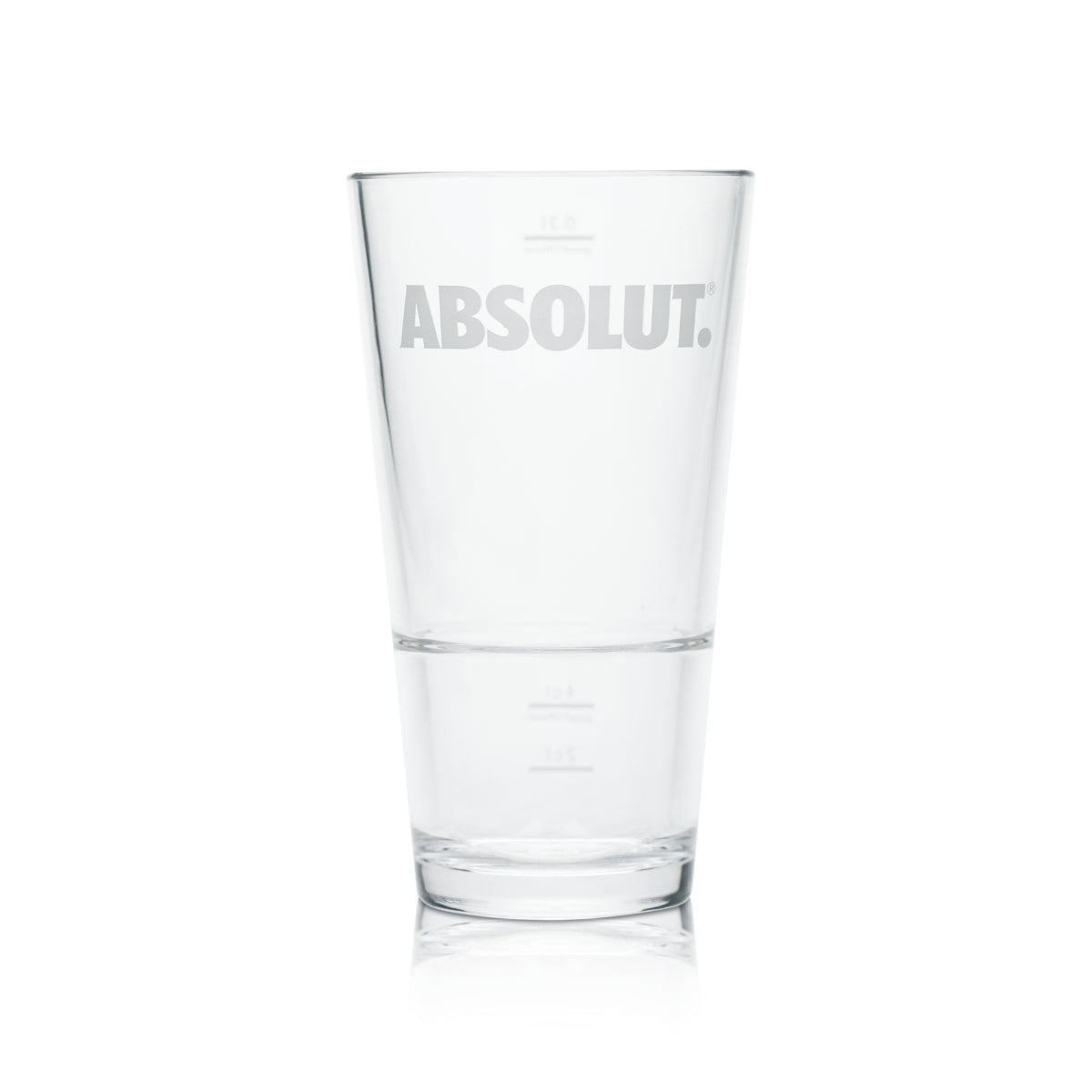 6x Absolut Becher Glas 0,3l Kunststoff Hartplastik Mehrweg Gläser Geeicht Gastro – Ansicht 2