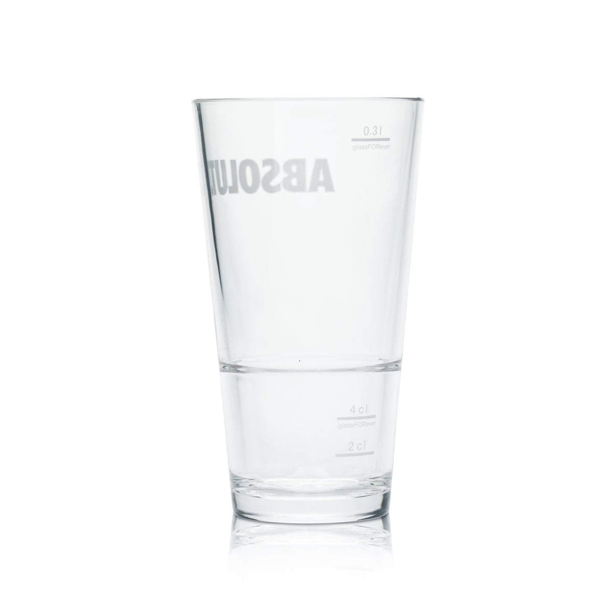 6x Absolut Becher Glas 0,3l Kunststoff Hartplastik Mehrweg Gläser Geeicht Gastro – Ansicht 3