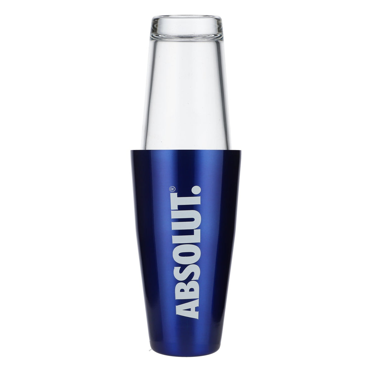 Absolut Vodka Boston Shaker Barshaker Barzubehör Edelstahl/Glas blau