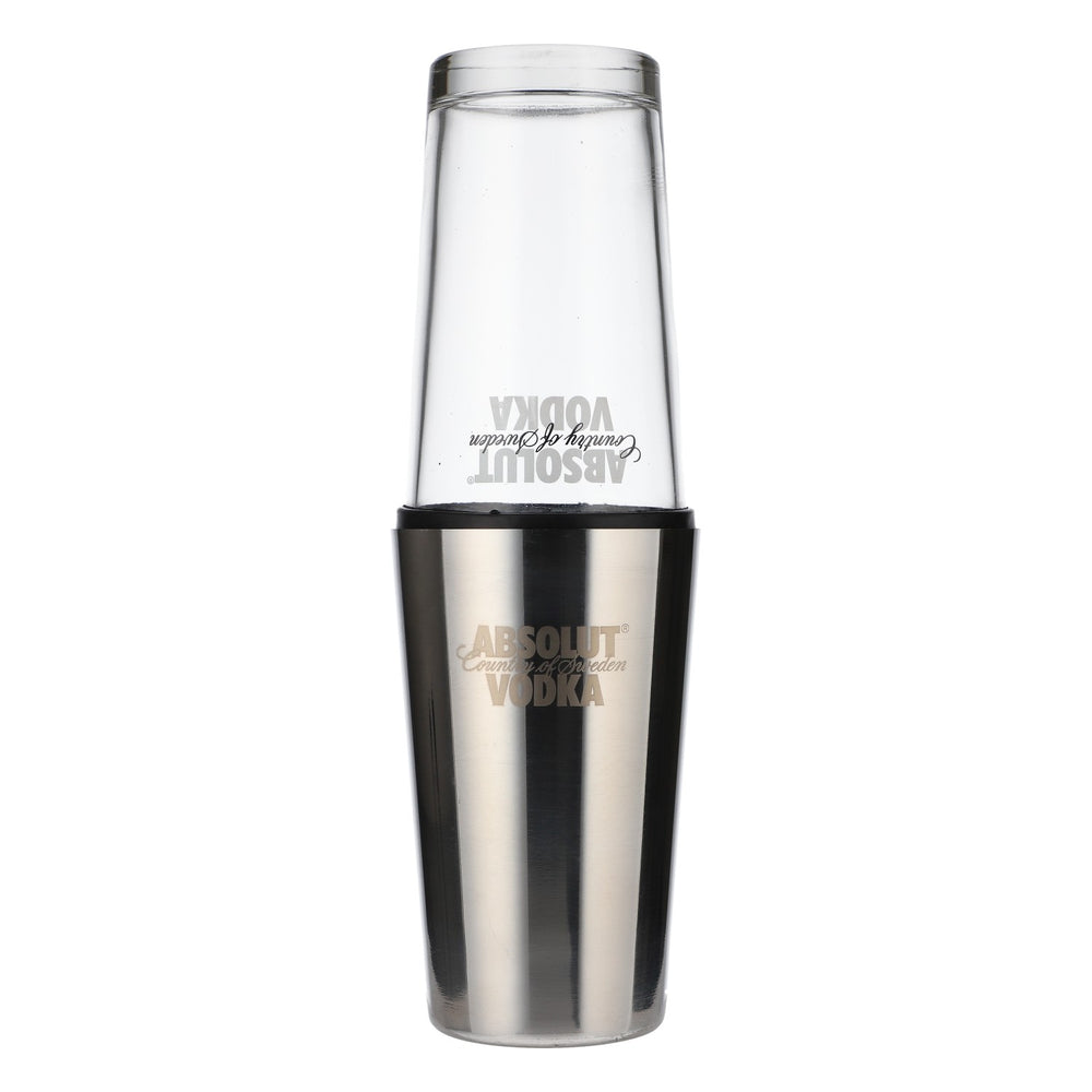 Absolut Vodka Shaker Edelstahl Boston Shaker Edelstahl Barzubehör 2teilig