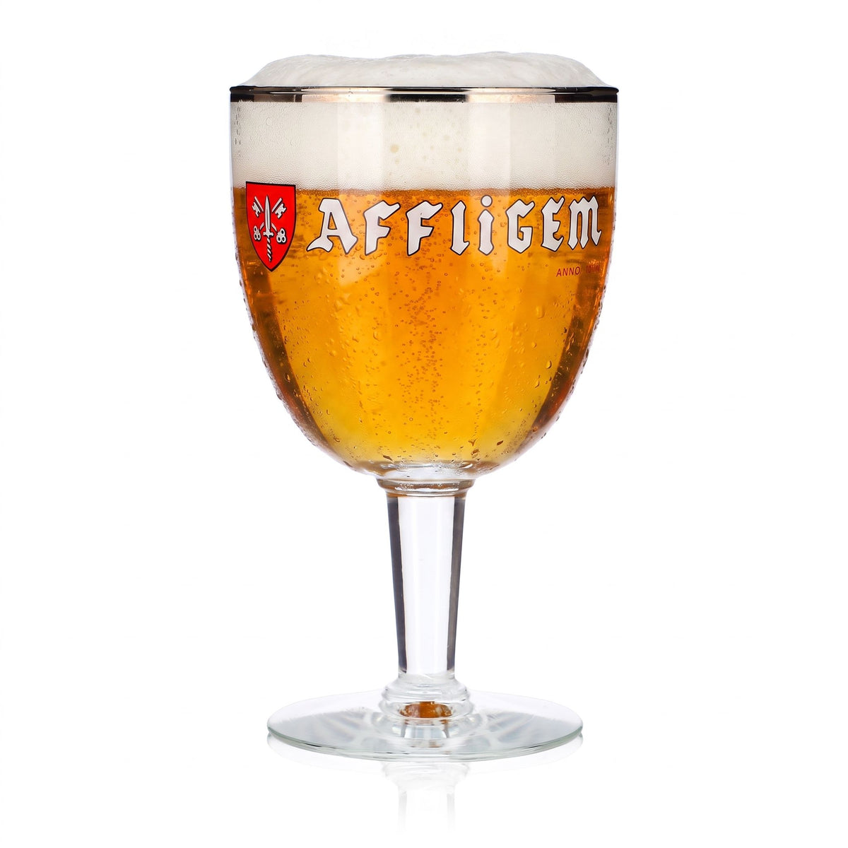 Affligem Bier Glas 0,49l Pokal Kelch Platinrand