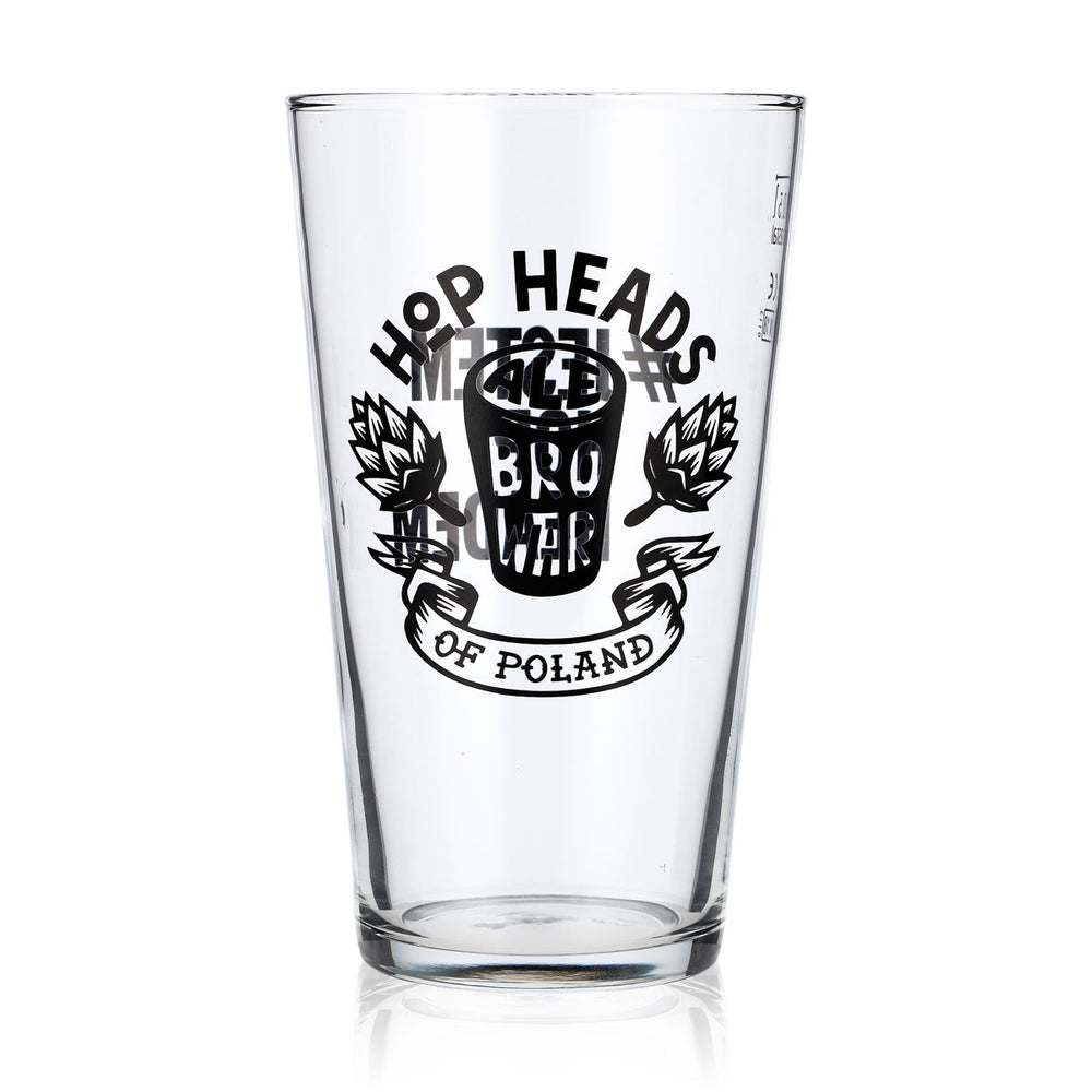 AleBrowar Bier Glas 0,5l Willi Becher Biergläser Hop Heads of Poland Rastal