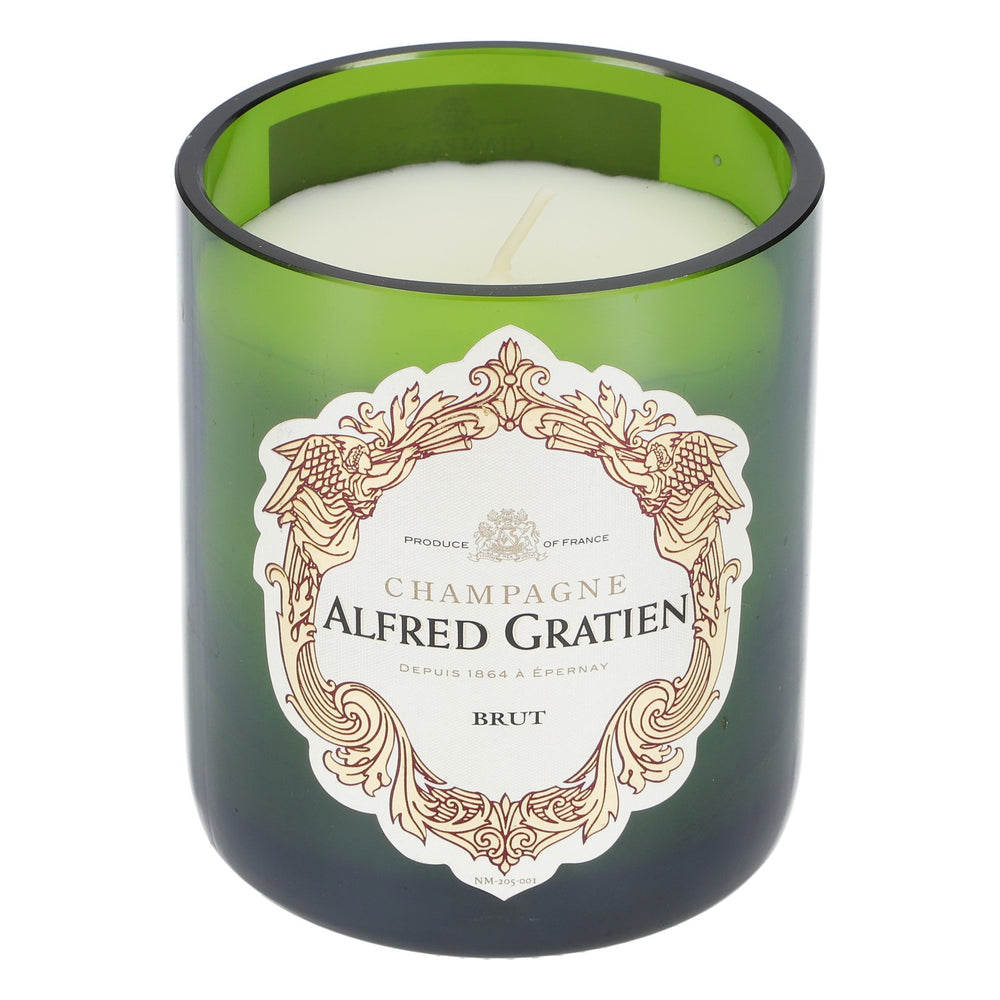 Alfred Gratien Champagner Kerze in grünem Glas Design von Bubbles