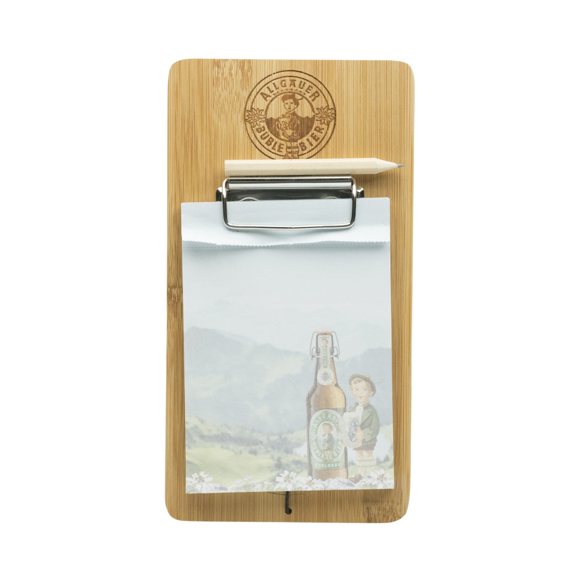 Algäuer Büble Bier Magnet Notizblock Papier Stift Einkauf Bar Küche Helfer Holz – Ansicht 3
