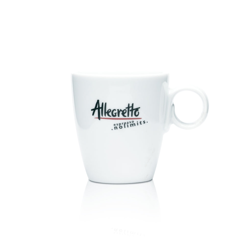Allegretto Kaffee Tasse 0,1l Espresso Becher Kreamik Porzellan Glas weiß Cup
