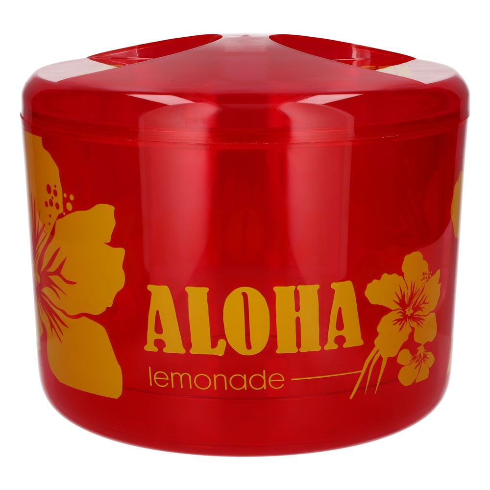 Aloha Softdrink Kühler Flaschenkühler Lemonade rot neu Kunststoff Sektkühler