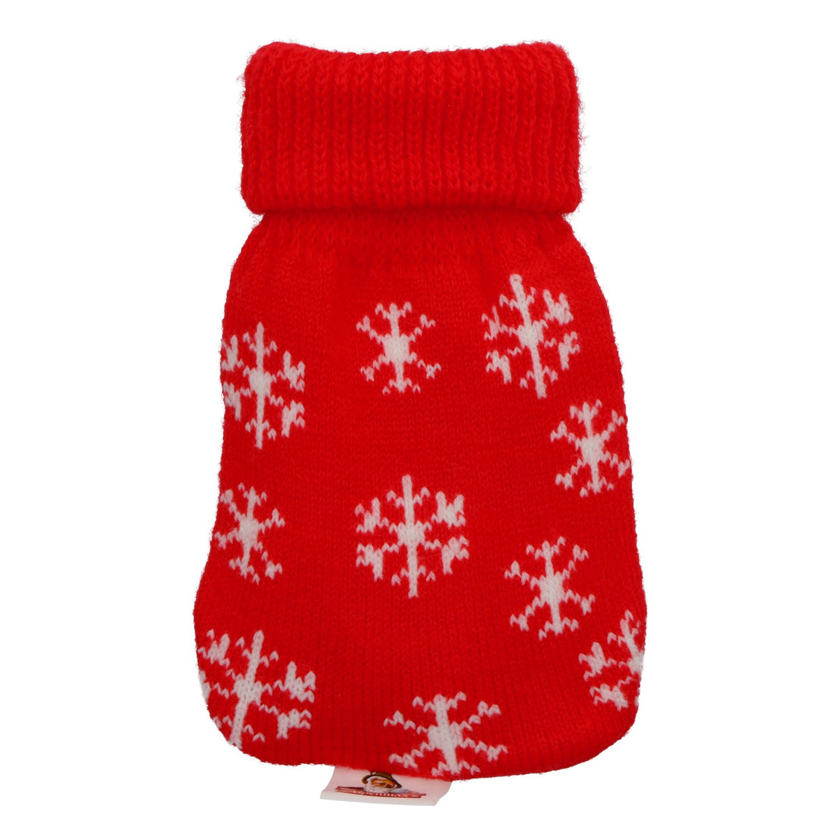 Alpenmax Rum Handwärmer rot Strickbezug Schneeflocken Taschenwärmer – Ansicht 2