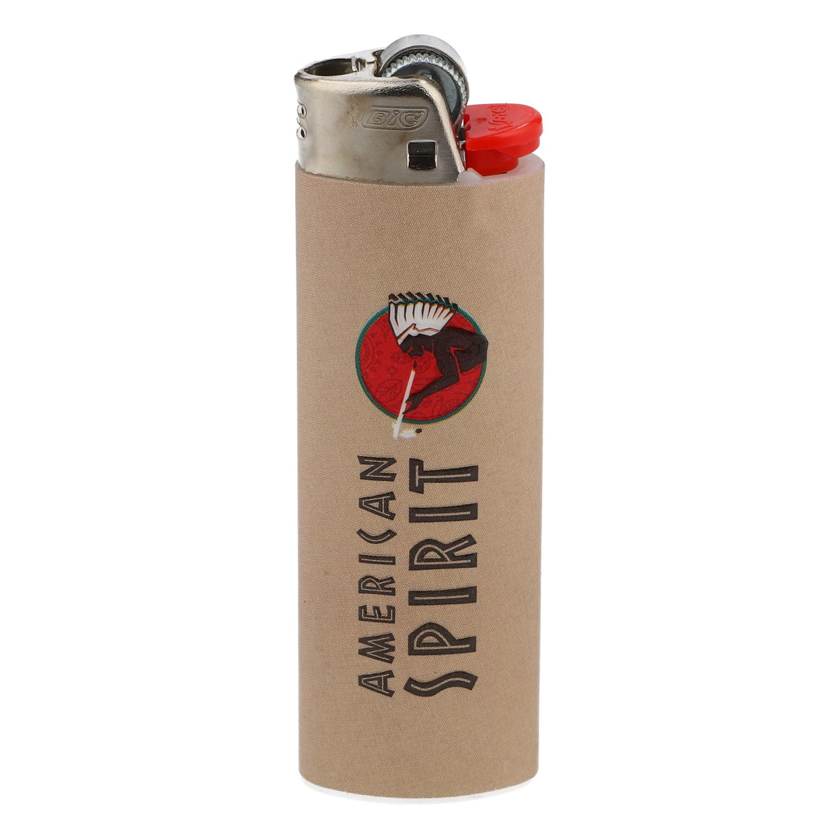 American Spirit Tabak Feuerzeug Lighter Reibrand Beige BIC Maxi – Ansicht 2