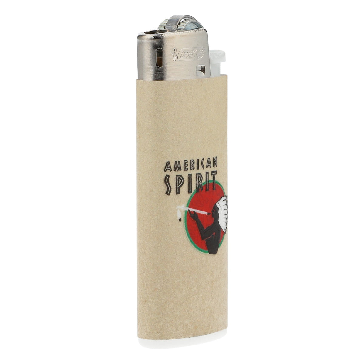 American Spirit Zigaretten Feuerzeug Lighter Tabak Mini Beige Bic