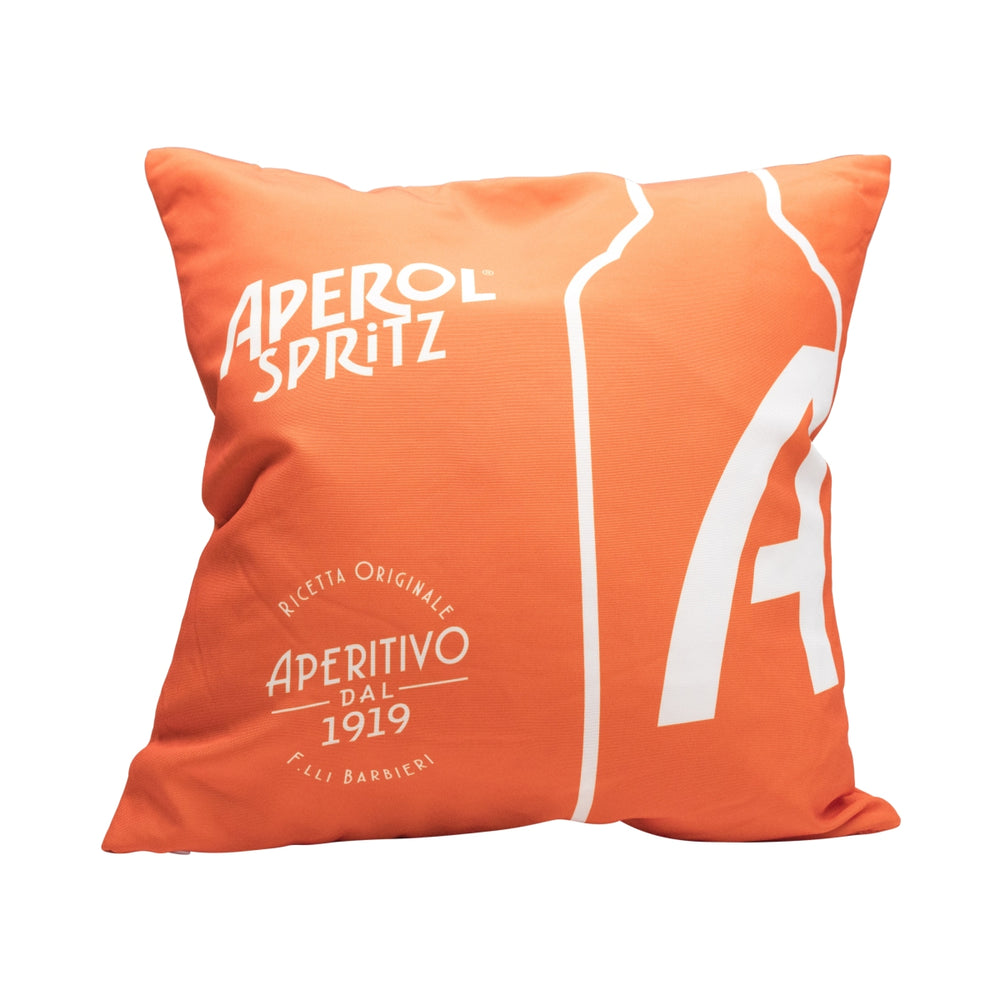 Aperol Likör Kissen Orange Flasche 40x40 Outdoor Deko Lounge Sofa Wohnzimmer Bar