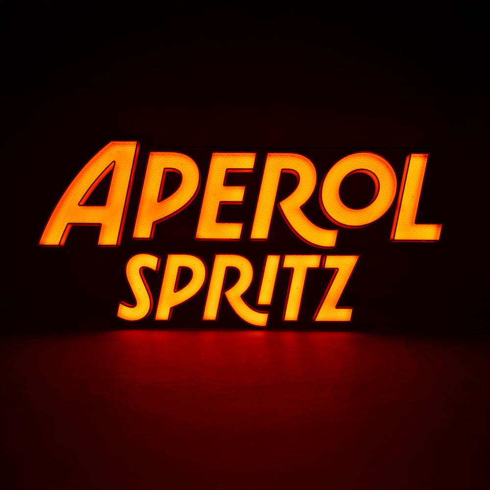 Aperol Spritz LED Leuchtreklame Leuchtwerbung Orange Wand Aperitif Sign