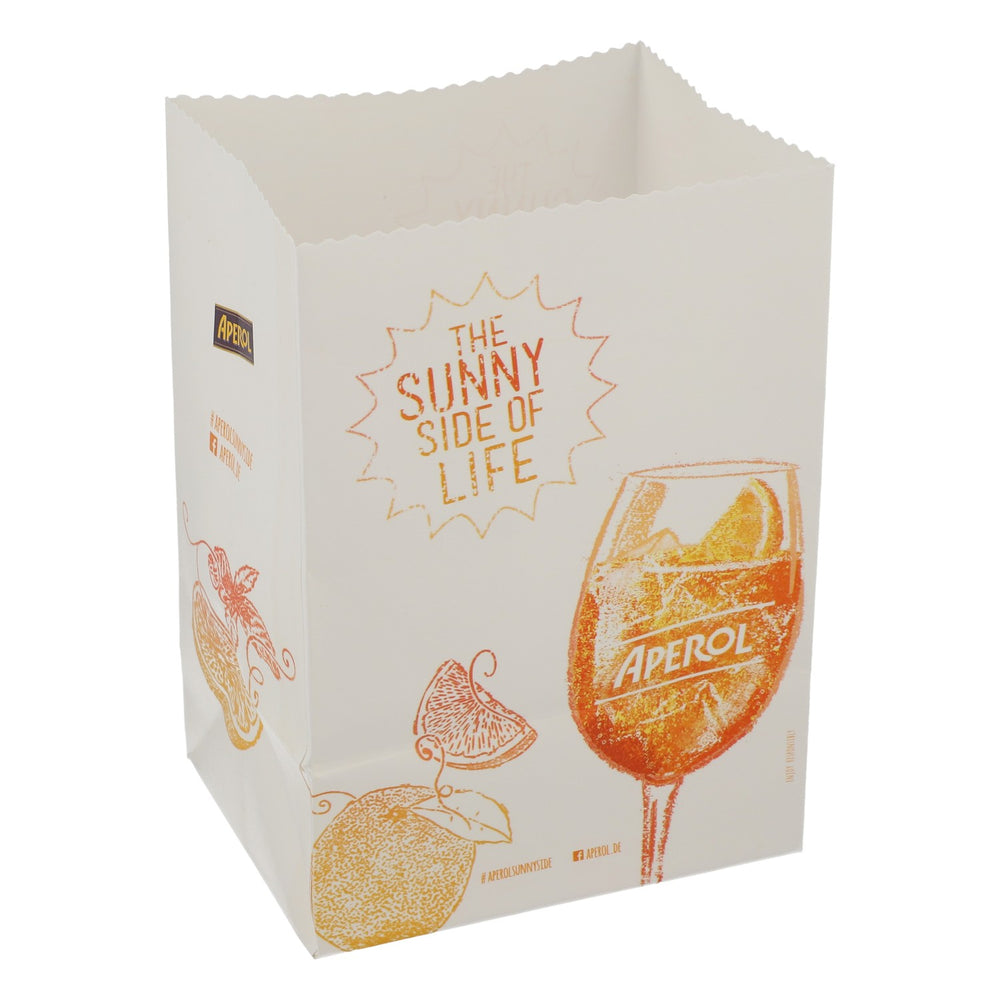 Aperol Spritz Likör Papiertüte Teelichthalter Kerzenhalter "The Sunny side of life"
