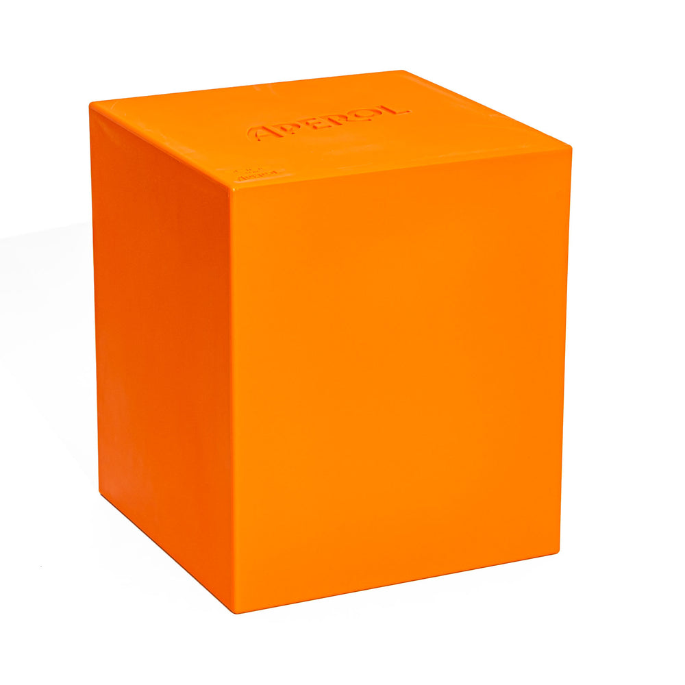 Aperol Spritz Likör Sitzhocker 37,5x37,5x44,5 cm Sitzkiste Slide Design