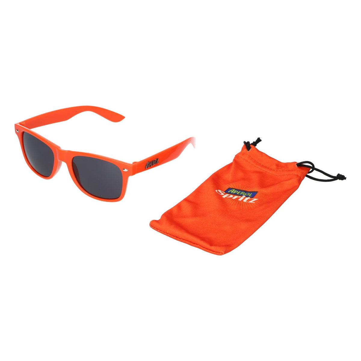 Aperol Spritz Likör Sonnenbrille Sunglasses Strandbrille Orange mit Tasche – Ansicht 5