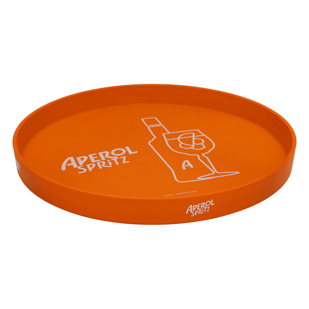 Aperol Spritz Likör Tablett Kellnertablett Serviertablett 33,5 cm Durchmesser Orange