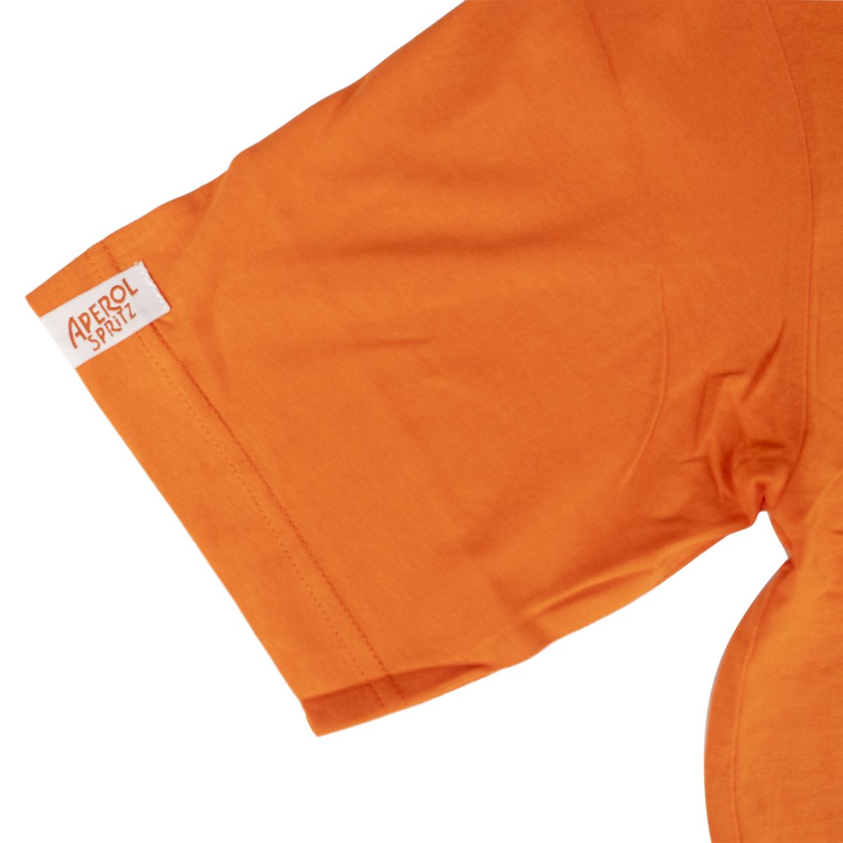 Aperol Spritz T-Shirt Größe S Oversized Brusttasche Logosticker Kurzarm Hemd – Ansicht 3
