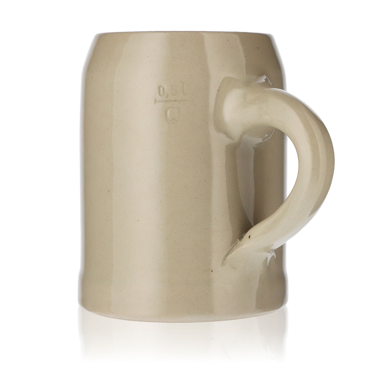Augustiner Bier Glas Bierseidel Sammlerkrug Humpen 0,5l Tonkrug Beige – Ansicht 4