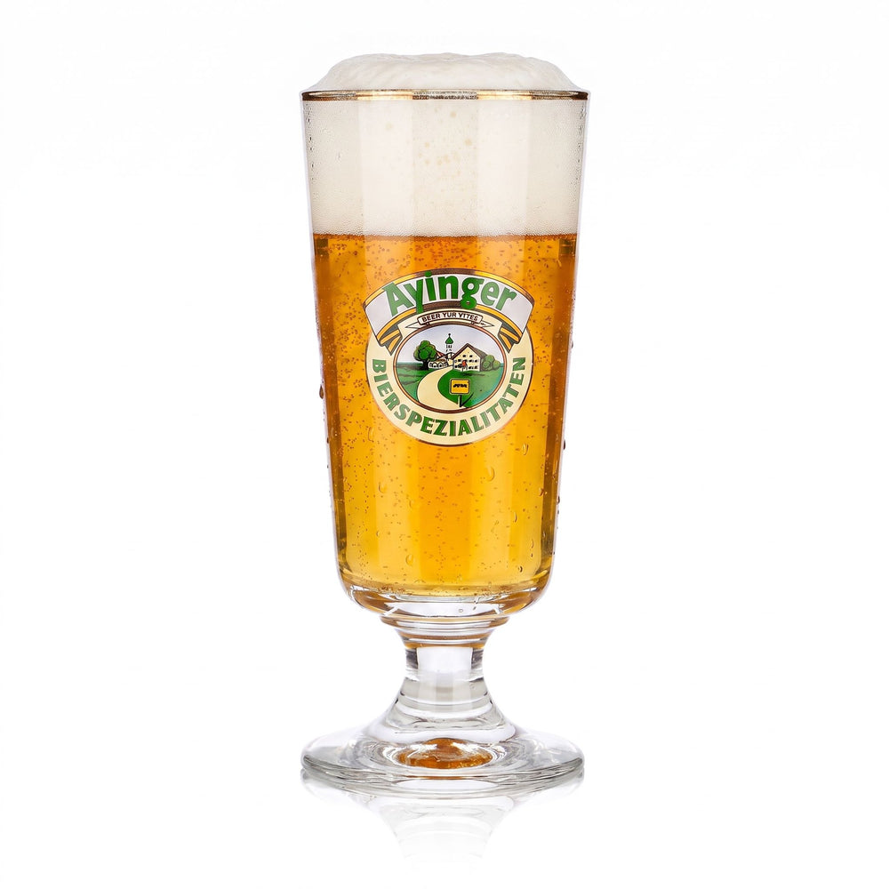 Ayinger Bier Glas 0,3l Pokal Goldrand Rastal