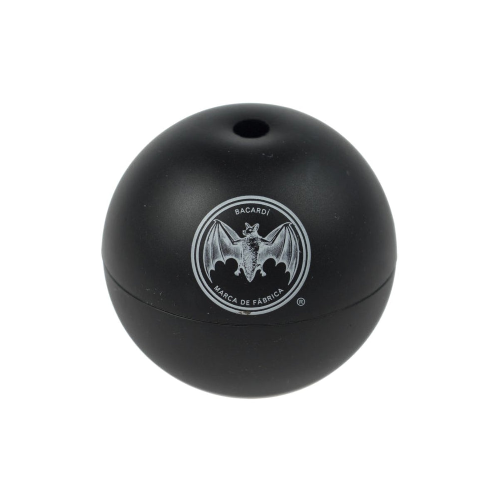 Bacardi Eiswürfelform Silikonform Eiswürfelbereiter Große Kugel Schwarz Ø6,2cm