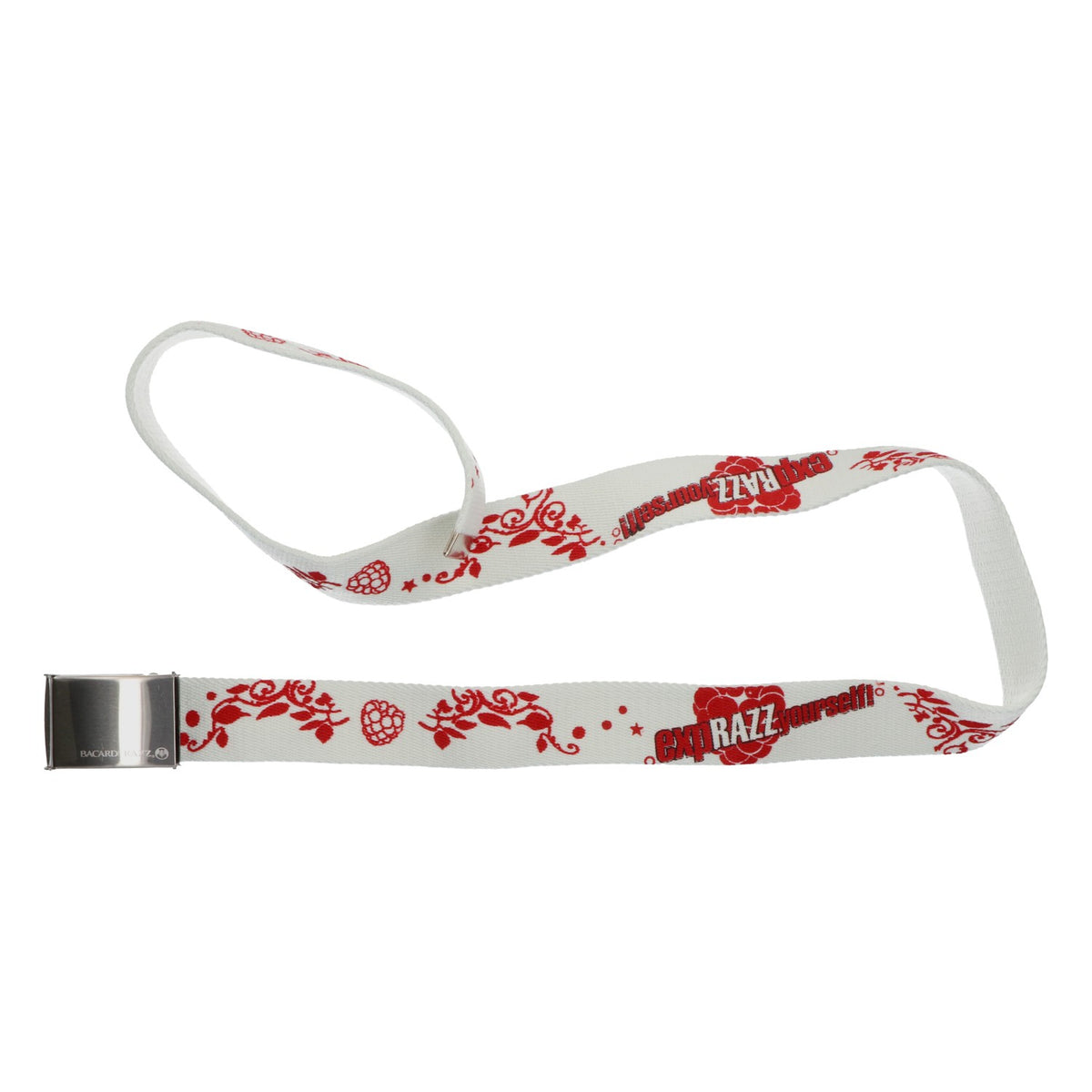 Bacardi Rum Gürtel expRAZZyourself weiß mit roten Himbeeren Fan Accessoire – Ansicht 3