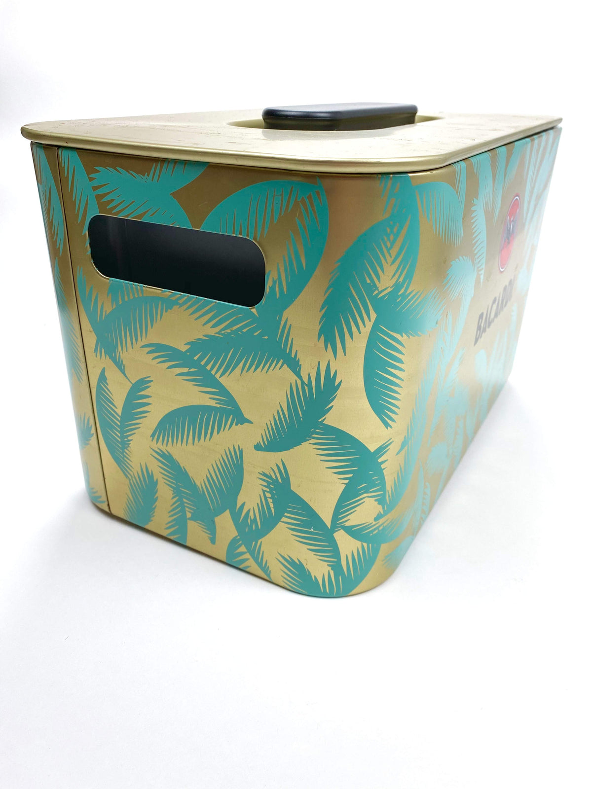 Bacardi Rum Kühler Eiswürfelbehälter Box Flaschen Cooler Palme gold Mint – Ansicht 2