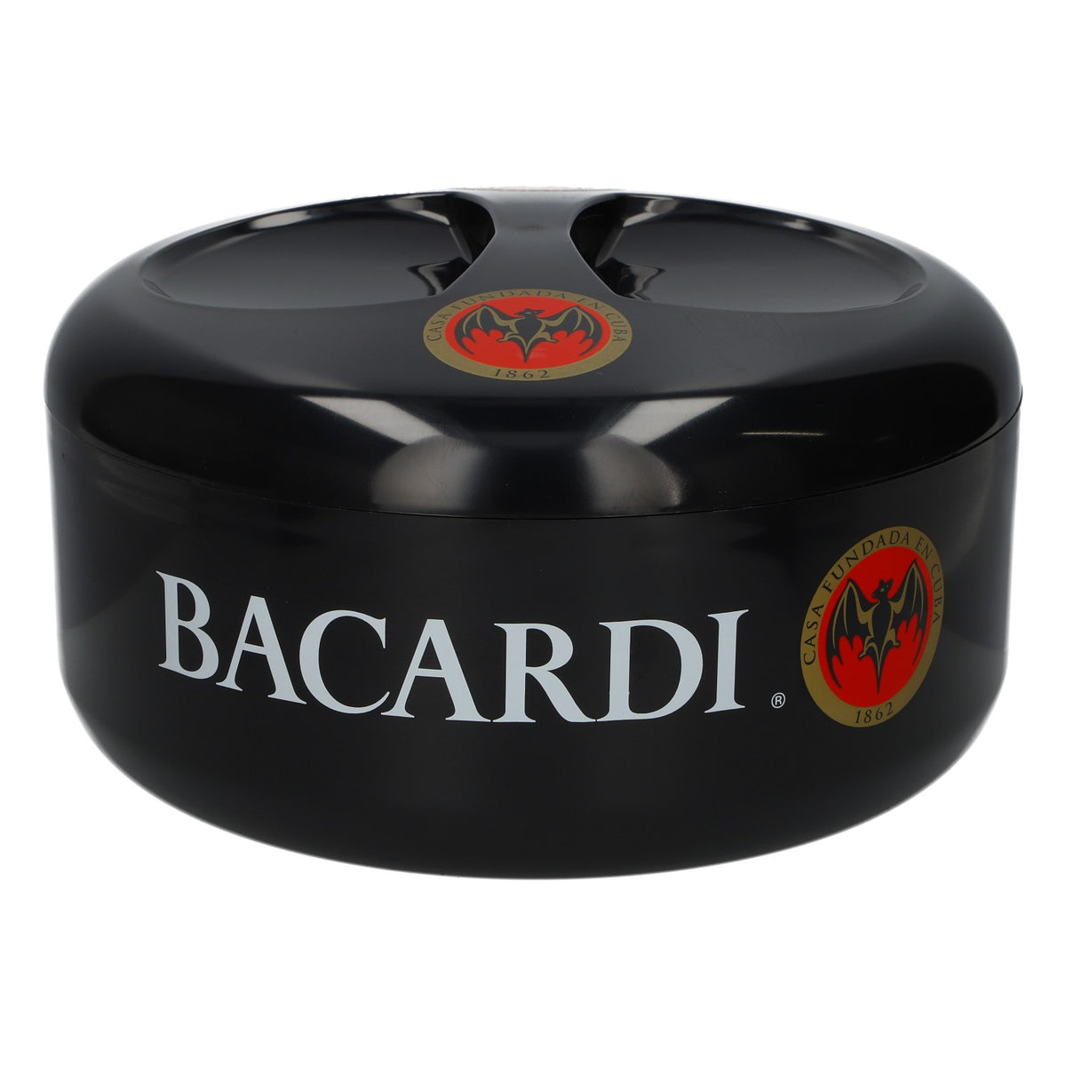 Bacardi Rum Kühler Flaschenkühler Fledermaus Logo Casa Fundada 1862 neu schwarz