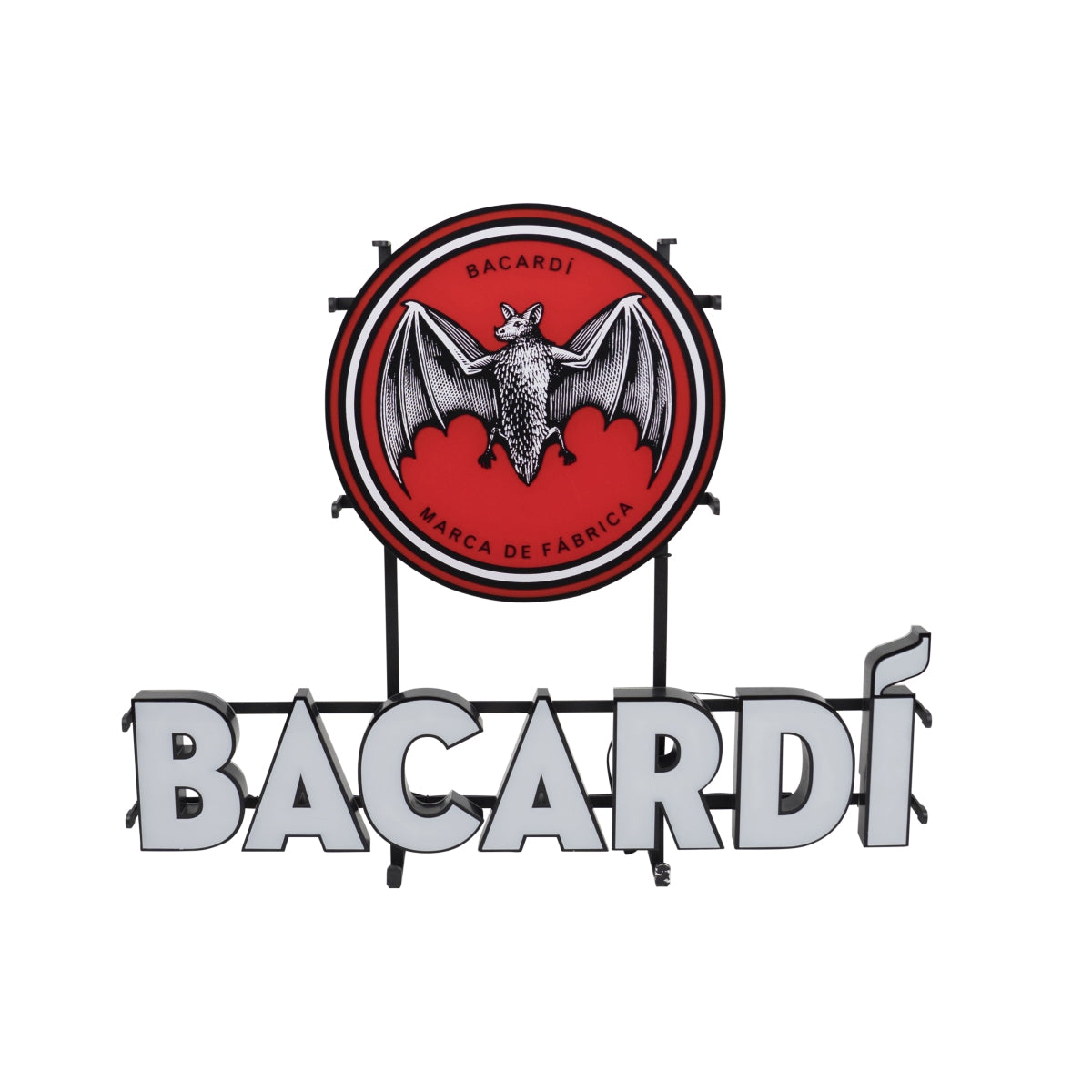 Bacardi Rum Leuchtreklame 71x59cm LED Schild Wand Sign Aufsteller Werbung Bar