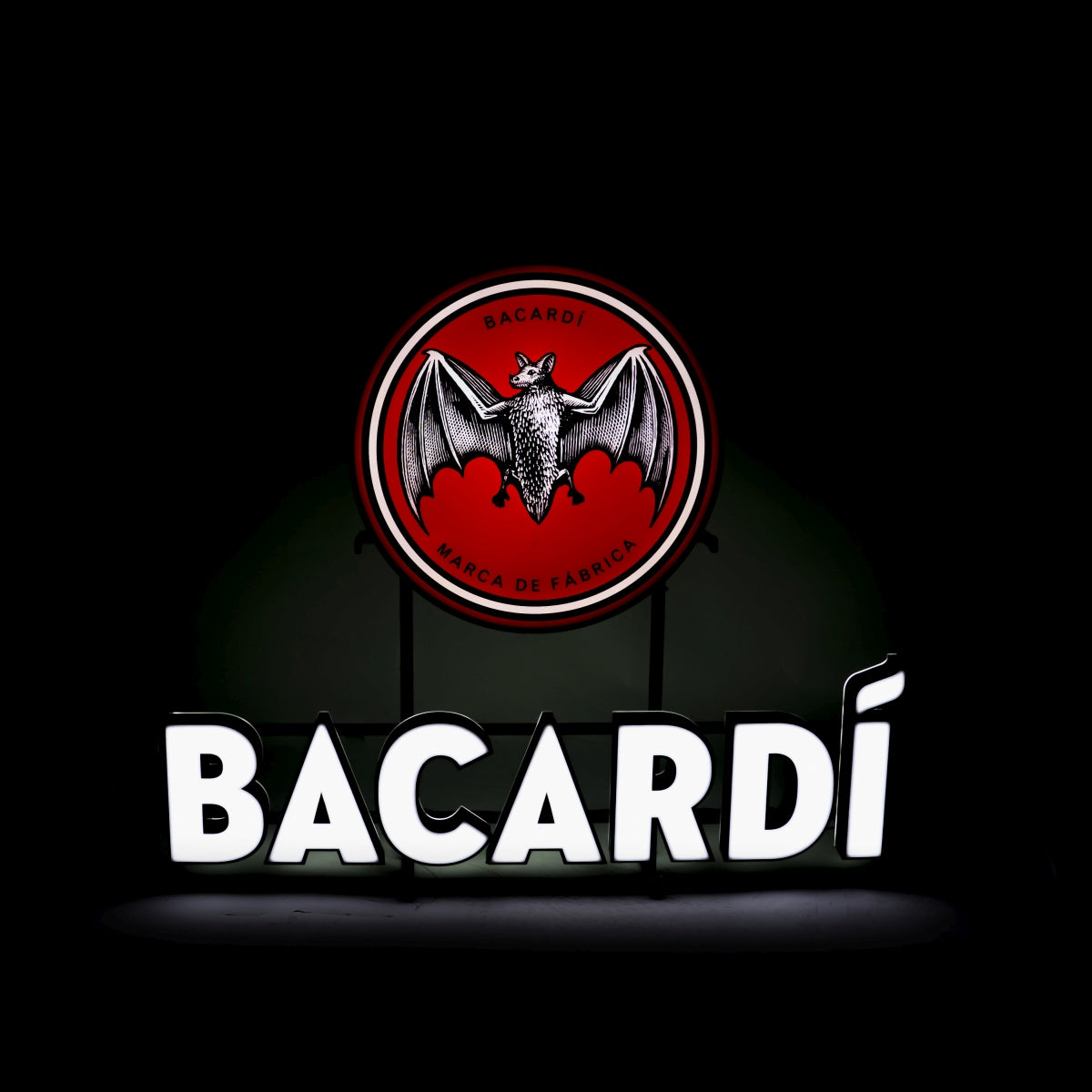 Bacardi Rum Leuchtreklame 71x59cm LED Schild Wand Sign Aufsteller Werbung Bar – Ansicht 5