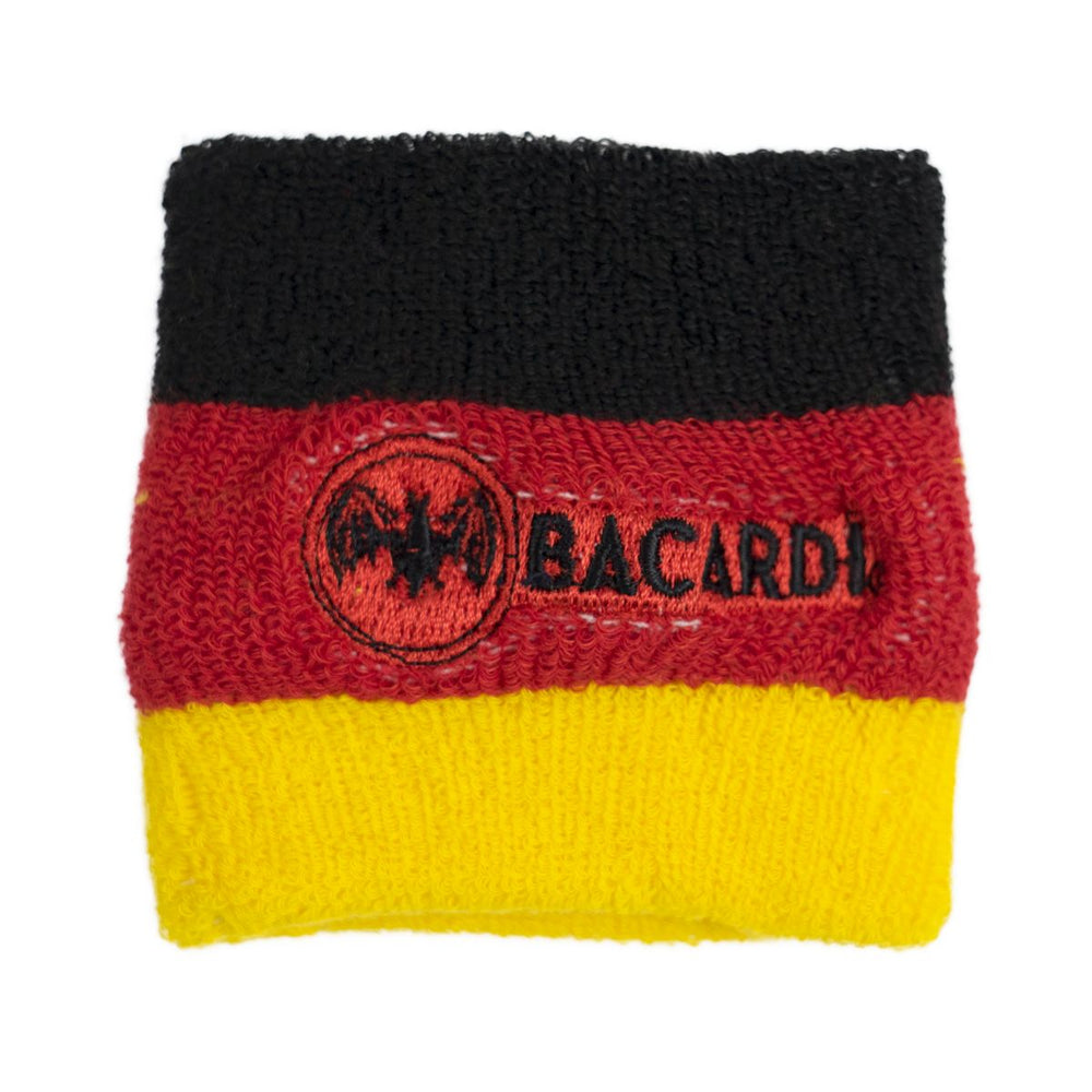 Bacardi Schweißband Deutschland Farben Schwarz Rot Gold Stickerei Fußball Sport
