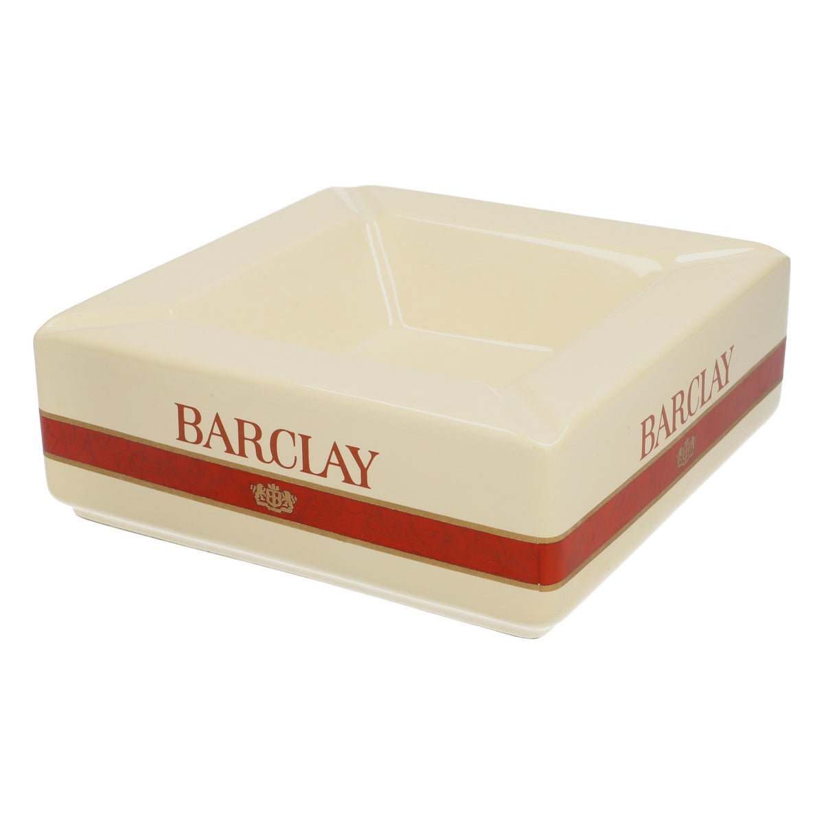 Barclay Zigaretten Keramik Aschenbecher Ashtry 80er Jahre Beige XXL 19x19cm