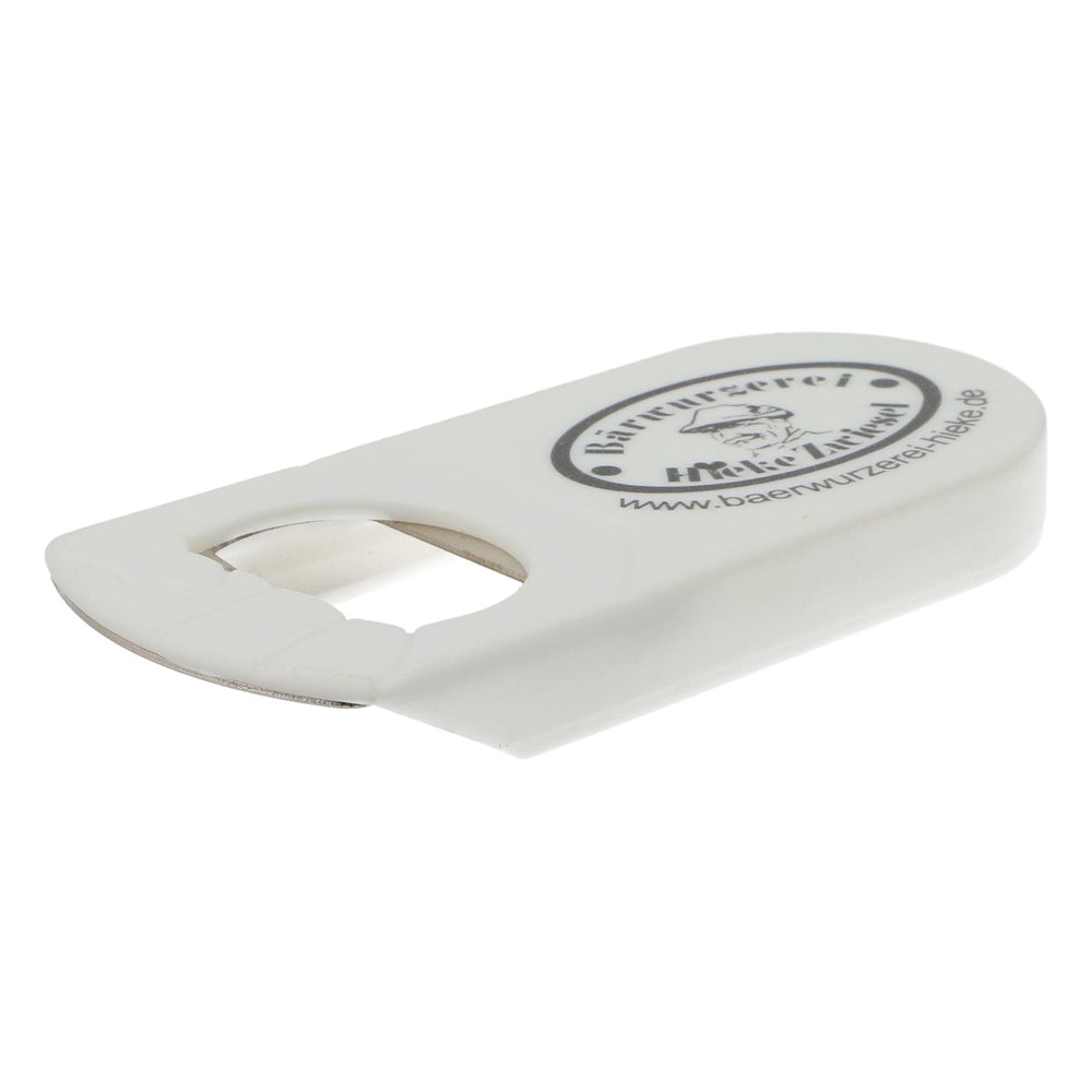 Bärwurzerei Hieke Zwiesel Likör Flaschenöffner Kapselheber Weiß Logo