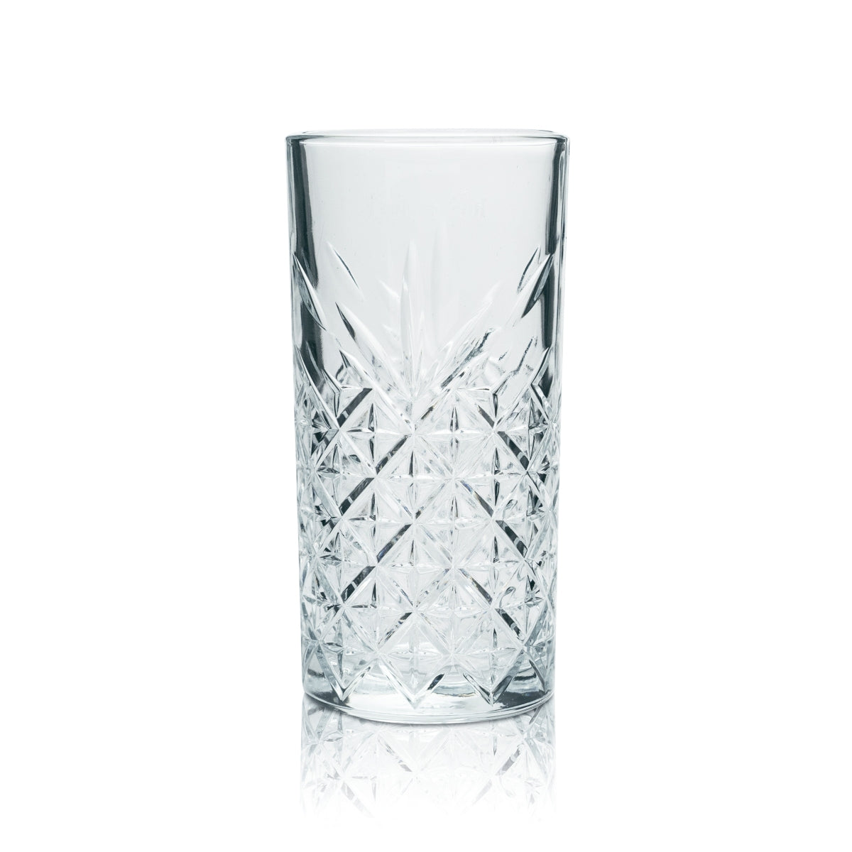 24er Set Bathtub Gin Gläser 400ml Highball Longdrink Reliefglas Pasabahce robust – Ansicht 2
