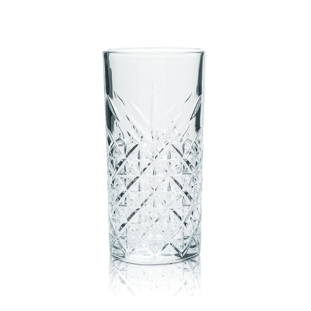 Bathtub Gin Glas 6er Set 0,4 l Highball/Longdrink Gläser – Reliefglas robust & elegant – Ansicht 4