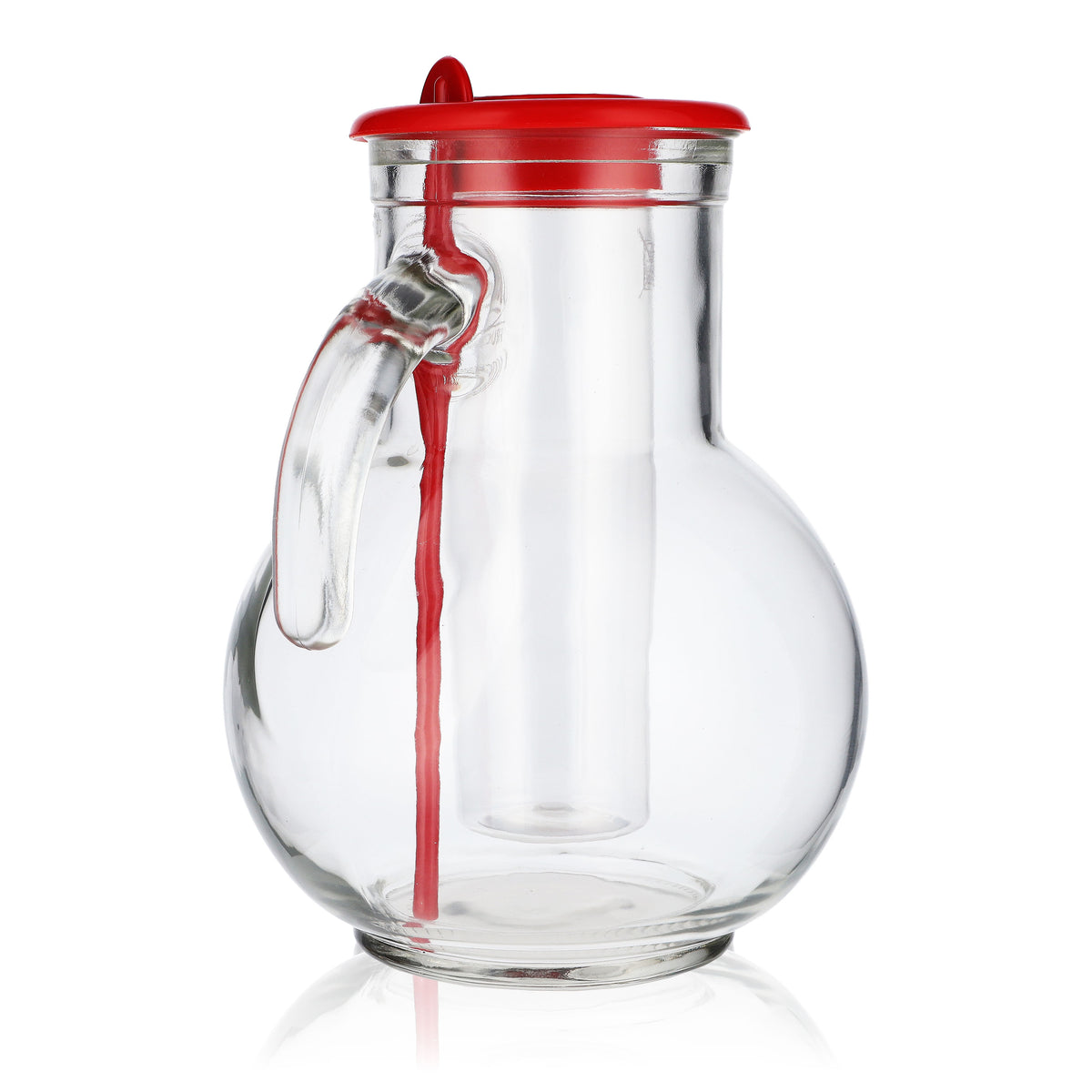 Bauer Saft Glas Karaffe Pitcher Fruchtsäfte mit Eisröhre Umrührer – Ansicht 3