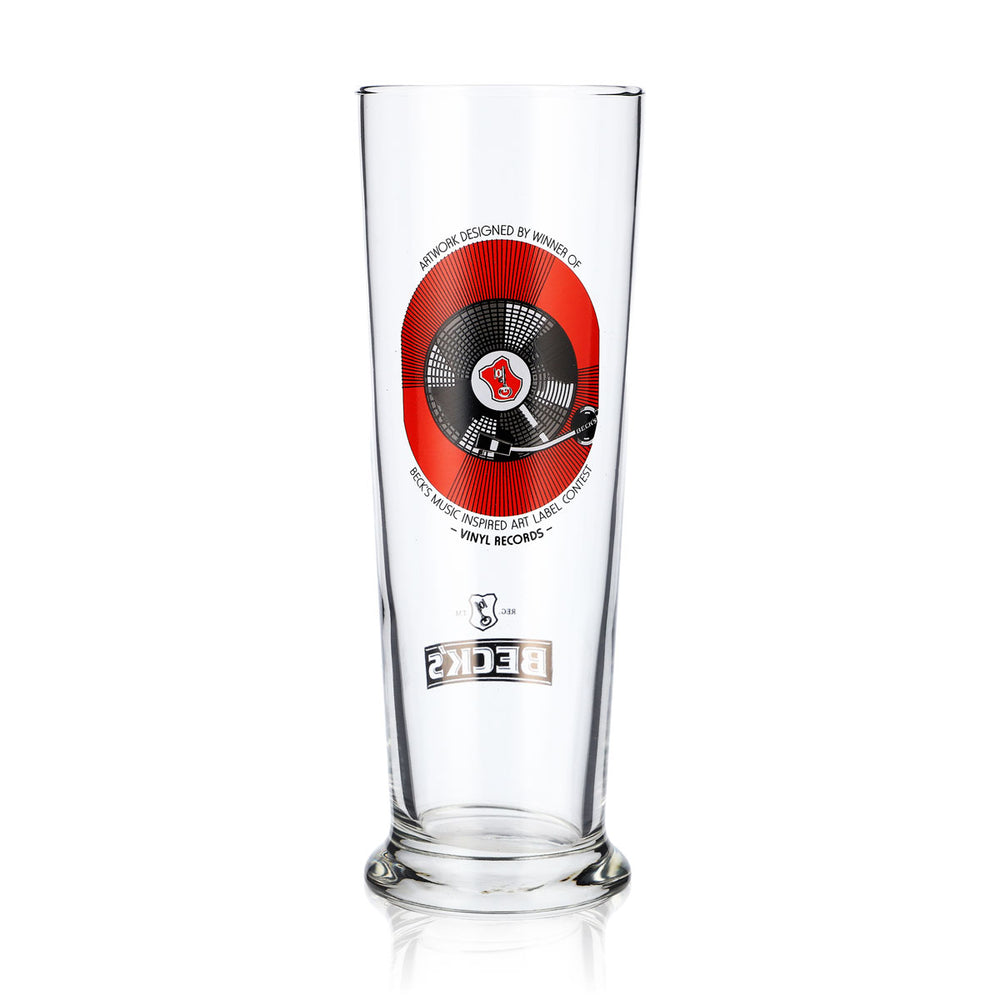 Becks Bier Gläser Musikglas Gläser 0,3 Inspired Art Label Schallplatte