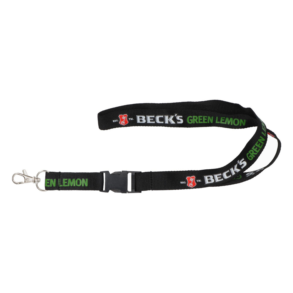 Becks Bier Schlüsselanhänger Schlüsselband Lanyard Green Lemon schwarz