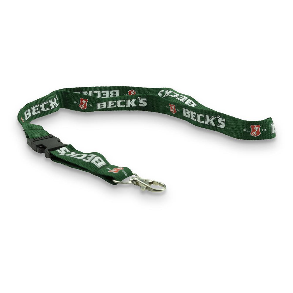 Becks Bier Schlüsselband Grün Karabiner Lanyard Batchholder Accessoir