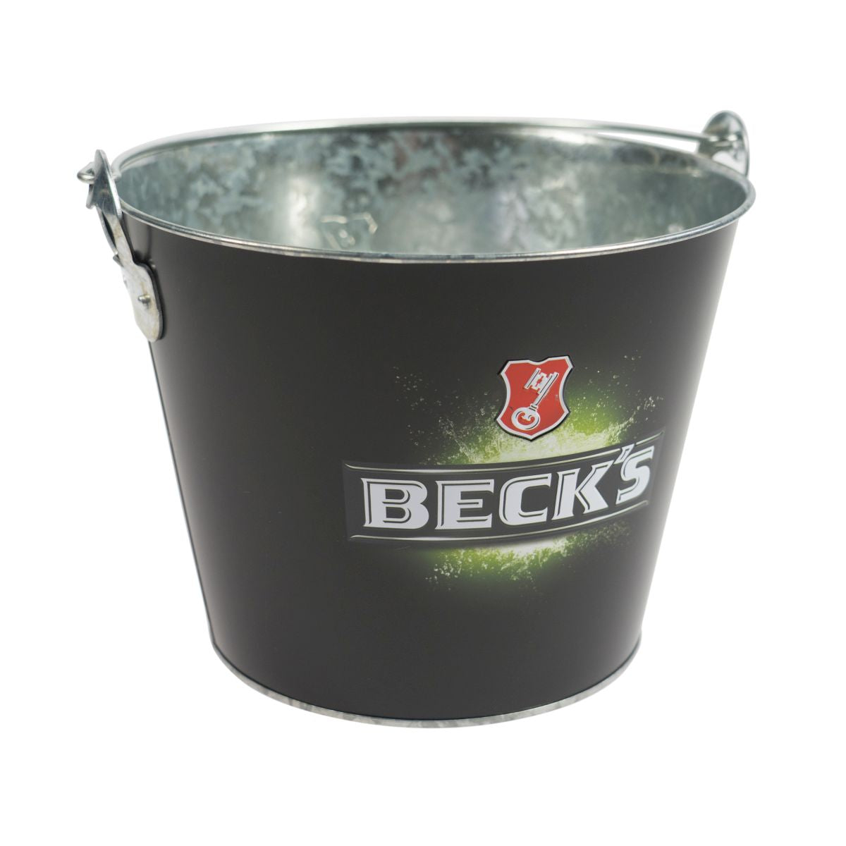 Becks Blecheimer Metalleimer Eiseimer Eiswürfel Getränke Flaschen Servieren