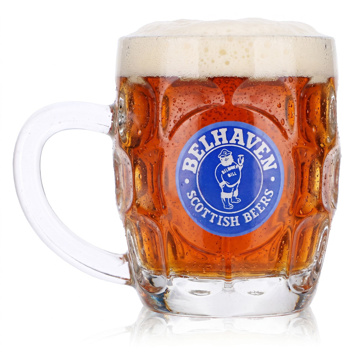 Belhaven Bier Glas 0,3l Krug Scottish Beers Relief