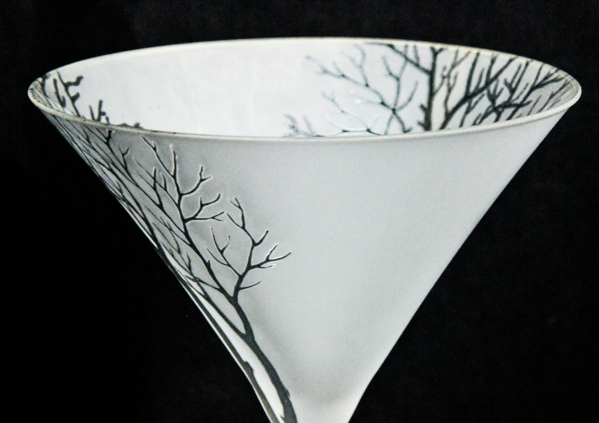 Belvedere Vodka Cocktailglas Vodkaglas Gläser Baumsignatur weiß satiniert – Ansicht 4