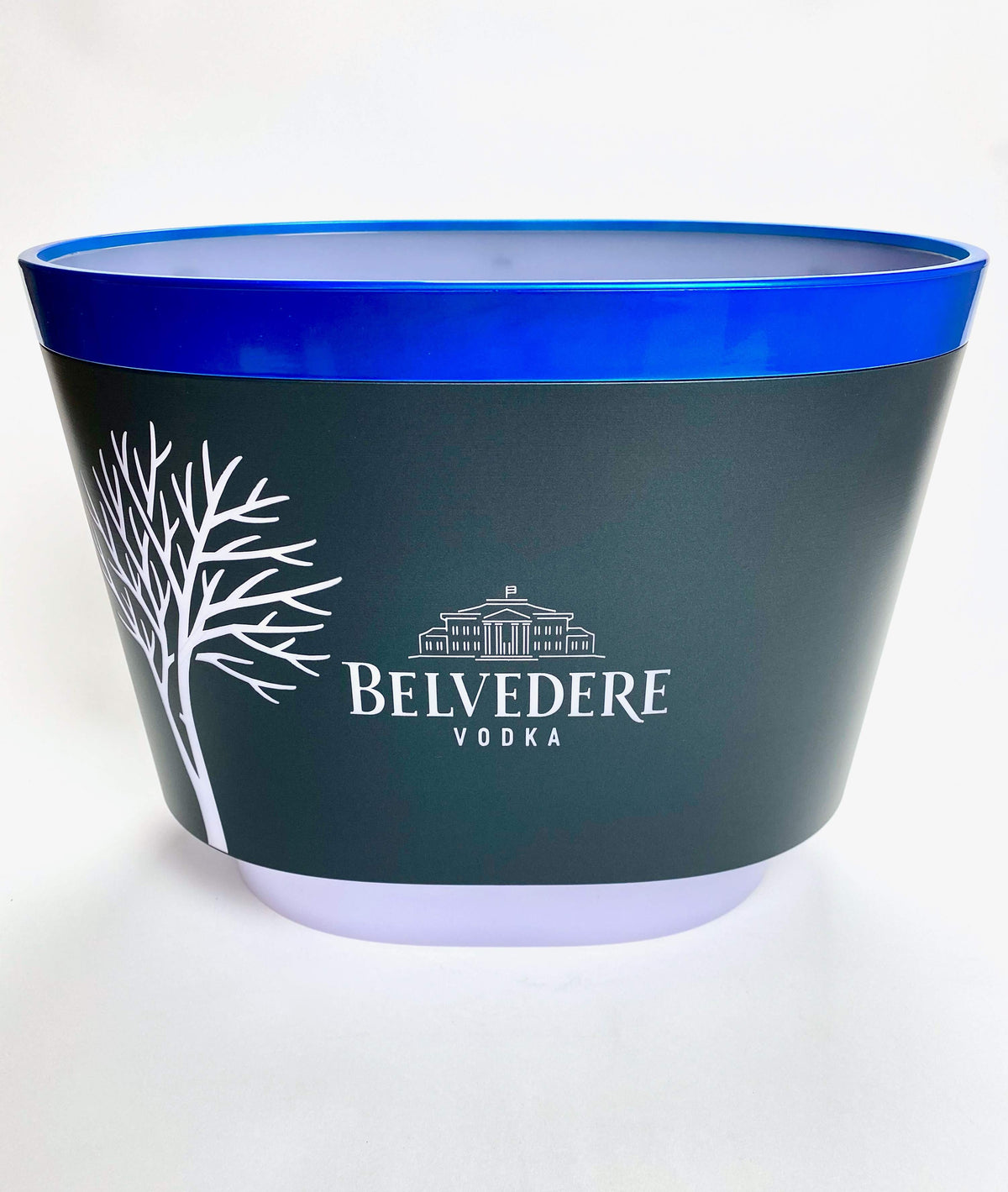Belvedere Vodka Flaschenkühler Eiswürfelbehälter Single blau silber ohne LED